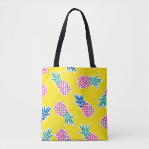 Ananas-Rausch: Helle Cartoon-Vintage.