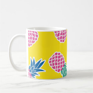 Ananas-Rausch: Heller Cartoon Vintag. Kaffeetasse