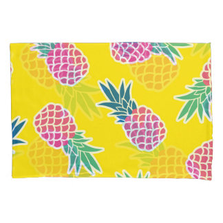 Ananas-Rausch: Heller Cartoon Vintag. Kissenbezug