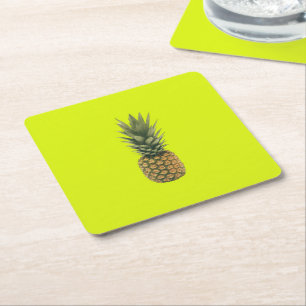 Ananas Rechteckiger Pappuntersetzer