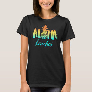 Ananas Retro Farben Aloha Strände T-Shirt