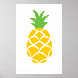 Ananas Retro Poster 60er 70er Jahre Zitat