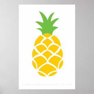 Ananas Retro Poster 60er 70er Jahre Zitat