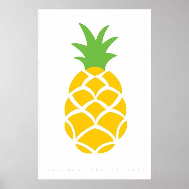 Ananas Retro Poster 60er 70er Jahre Zitat (Vorne)