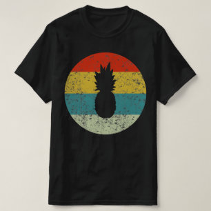 Ananas-Retro-Vintage Silhouette 70er T-Shirt
