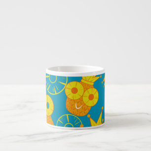 Ananas Rings: Doodle Cartoon Vintag. Espressotasse