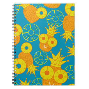 Ananas Rings: Doodle Cartoon Vintag. Notizblock