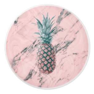 Ananas Rosa Marmor Wirbel Modern Weiblich Trendig Keramikknauf