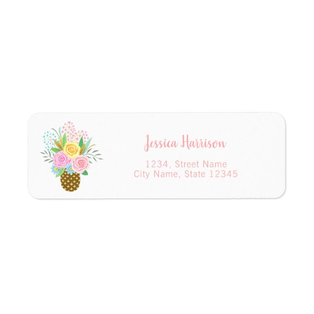 Ananas Rose Bouquet Pink Niedlich (Vorne)