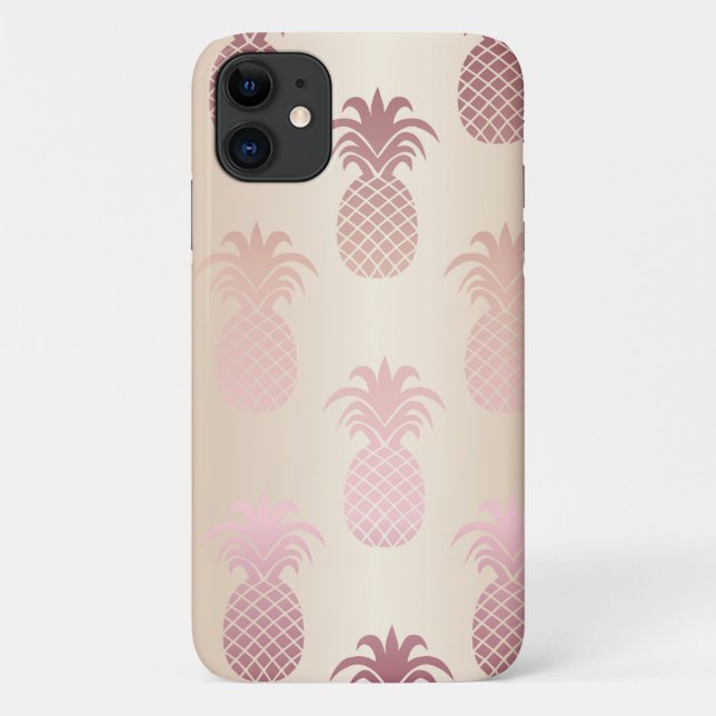 Ananas Rose Gold iPhone 11 Fall Case-Mate iPhone Hülle (Rückseite)