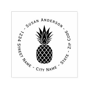 Ananas-Rücksendeadresse Selbsteinnehmende Briefmar Permastempel