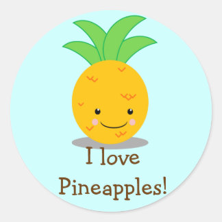 Ananas Runder Aufkleber