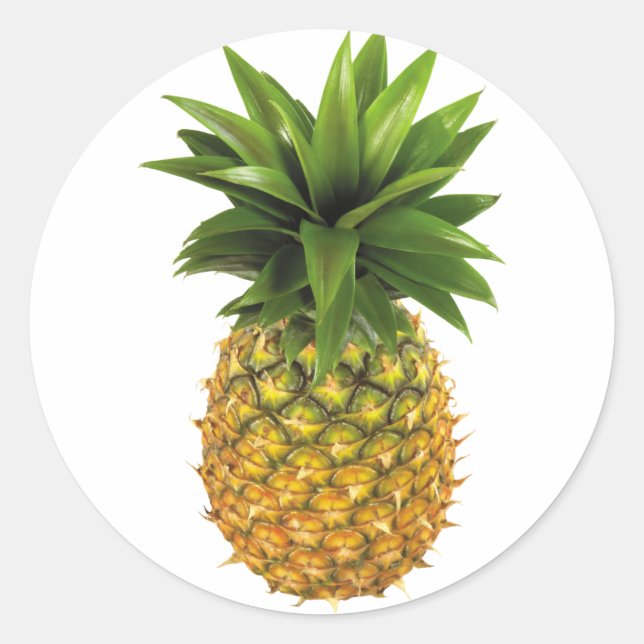 Ananas Runder Aufkleber (Vorderseite)