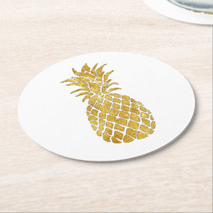 Ananas Runder Pappuntersetzer