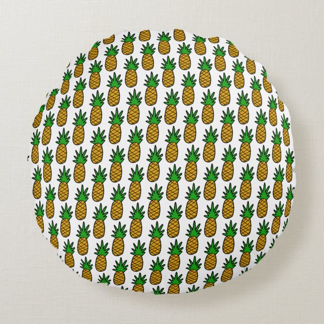Ananas Rundes Kissen (Vorderseite)