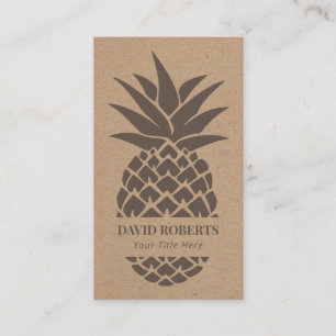 Ananas rustikales Kraftpapier Visitenkarte