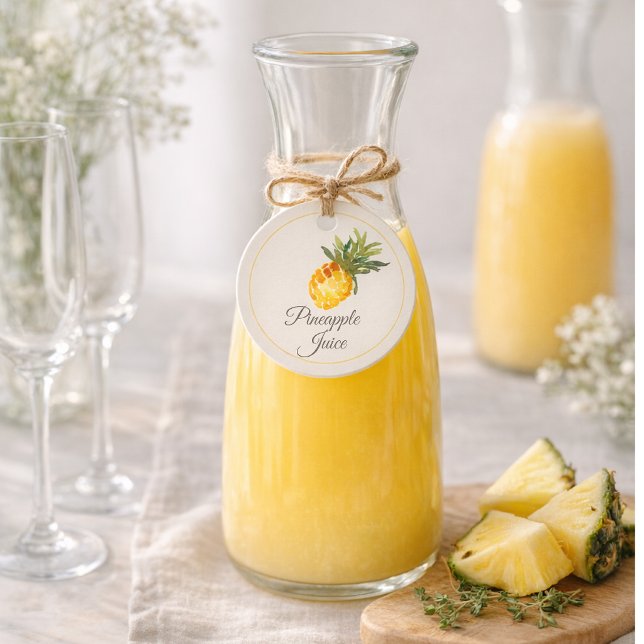 Ananas-Saft Mimosa Bar Flasche Geschenkanhänger (Von Creator hochgeladen)