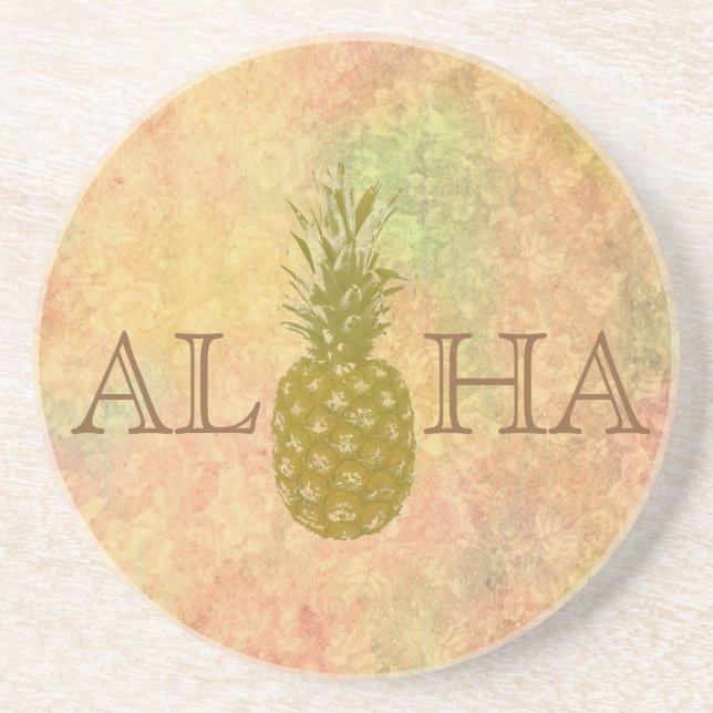 Ananas Sandstone Untersetzer (Vorne)