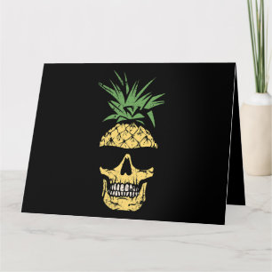 Ananas-Schädel in Sonnenbrille Funny Tropi Karte