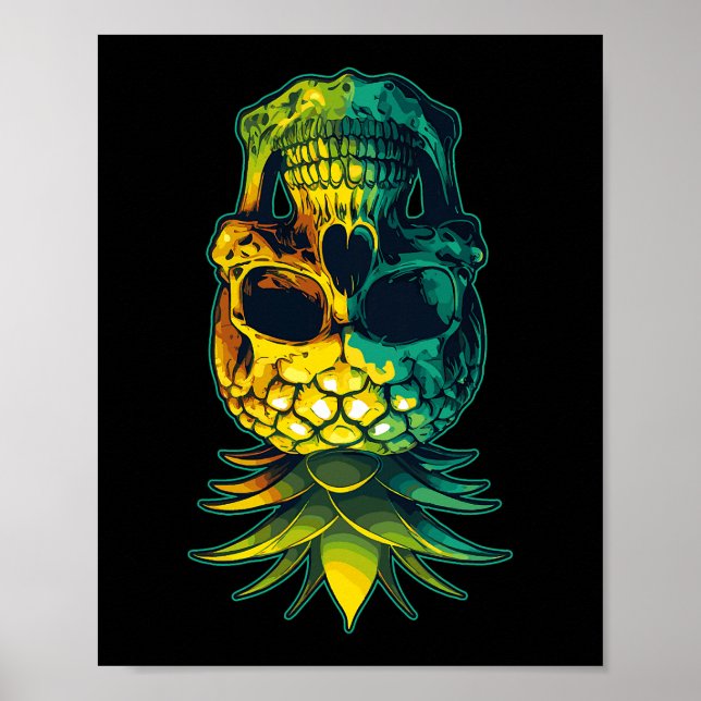 Ananas-Schädel-Schwingen auf der Pineapp Poster (Vorne)