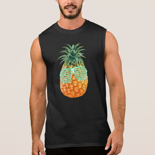 Ananas schattiert Behälter Ärmelloses Shirt (Vorderseite)