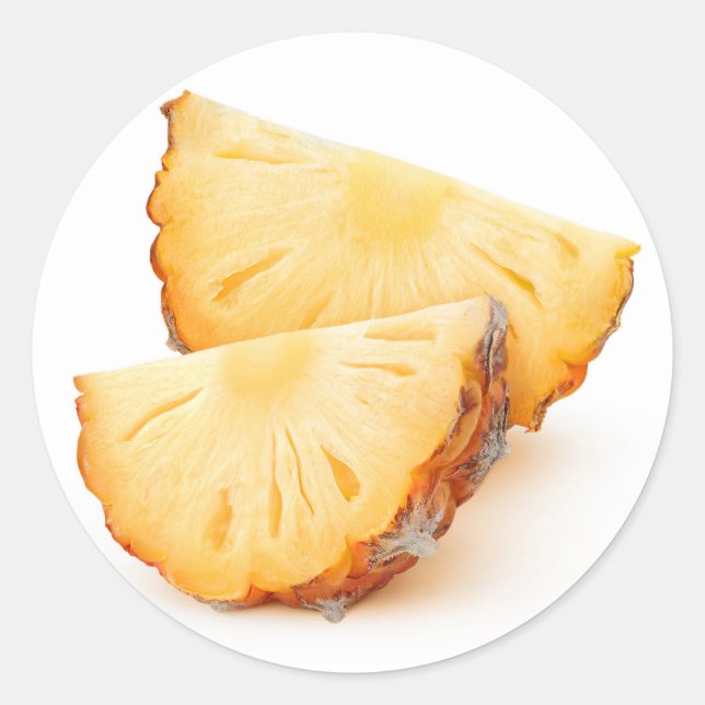 Ananas-Scheiben Runder Aufkleber (Vorderseite)