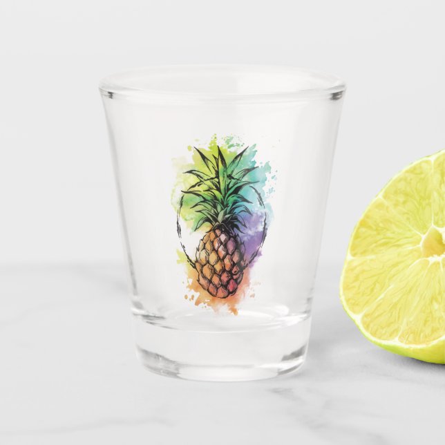 Ananas Schnapsglas (Vorderseite)