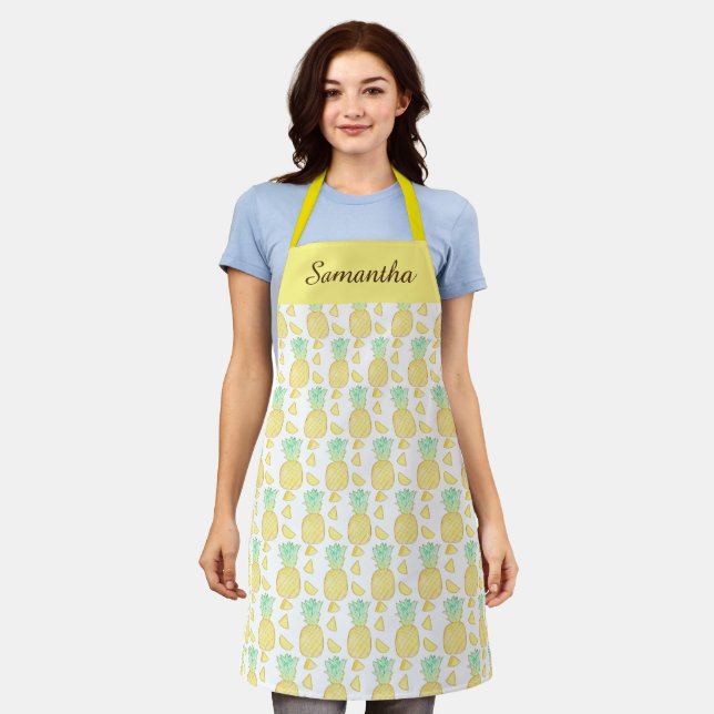 Ananas Schürze (Getragen)