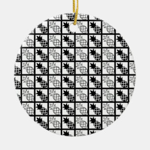 Ananas Schwarzweißdesign Keramik Ornament