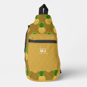 Ananas Senf Crossbody Bag