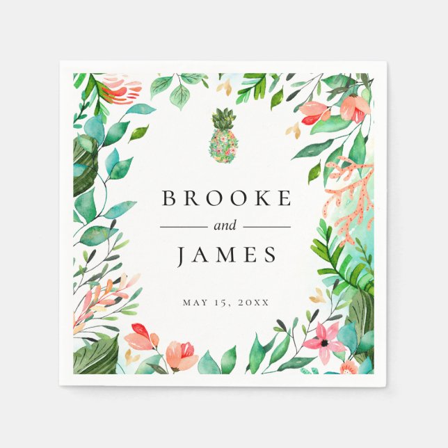 Ananas Serviette (Vorderseite)