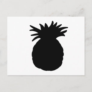Ananas-Silhouette Postkarte