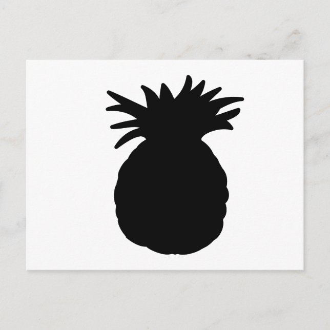 Ananas-Silhouette Postkarte (Vorderseite)