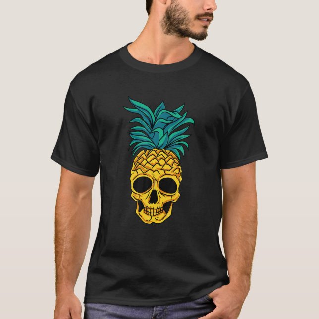 Ananas Skull Tropical FruehHalloween Dark Nu G T-Shirt (Vorderseite)