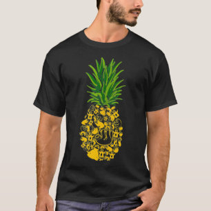 Ananas-Slots Ananas Form Sloth Lover Tropi T-Shirt