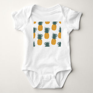 Ananas Sommer: Farbenfrohe Vintage Printwerbung. Baby Strampler