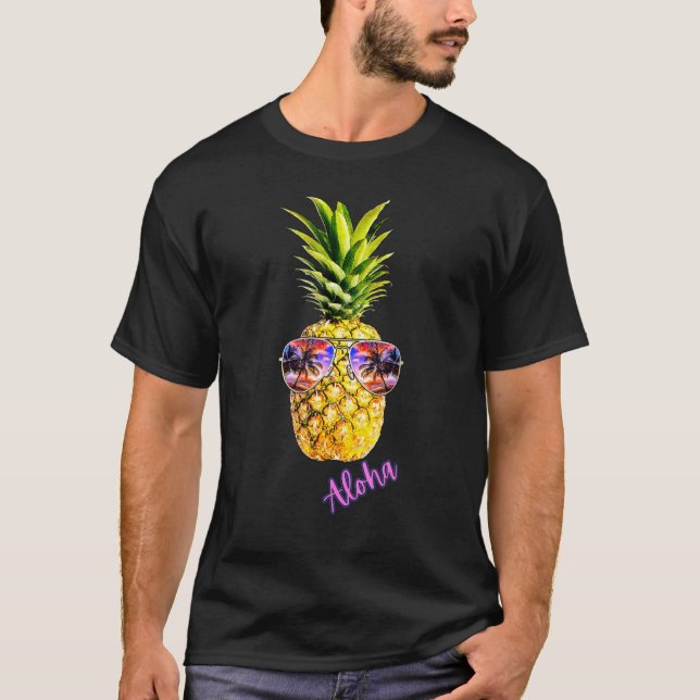 Ananas-Sonnenbrille Aloha Strände Hawaii Hawaii T-Shirt (Vorderseite)