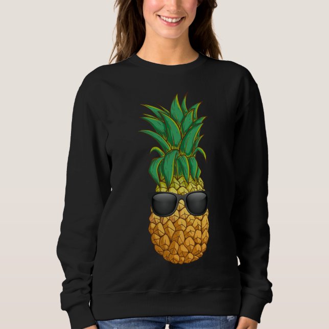 Ananas-Sonnenbrille Sommer Aloha Hawaii Sweatshirt (Vorderseite)