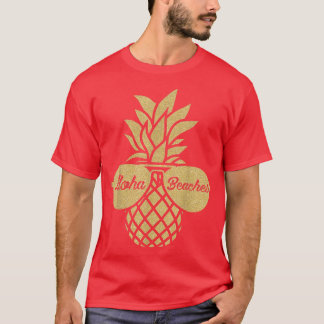 Ananas Sonnenbrille TAloha Strände Hawaiian Hawai T-Shirt