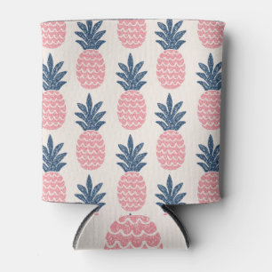 Ananas-Spaß: Vintag nahtloses Muster. Dosenkühler