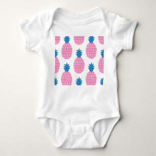 Ananas Spaß, Vintages Nahtloses Design. Baby Strampler
