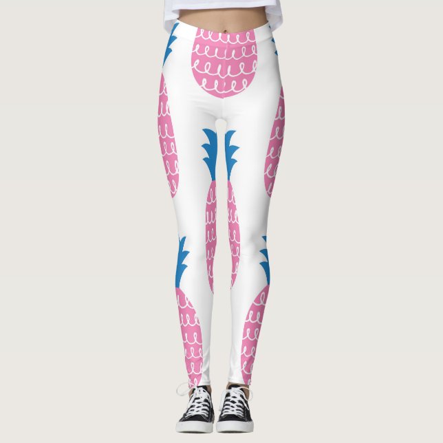 Ananas Spaß, Vintages Nahtloses Design. Leggings (Vorderseite)