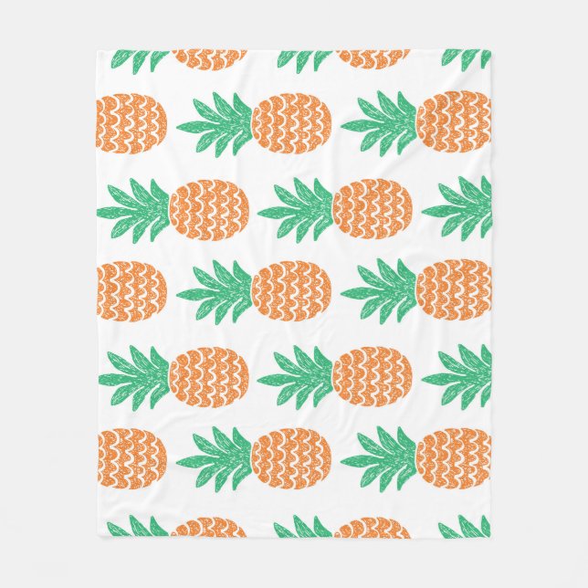 Ananas-Spiel: Fun Pattern Delight. Fleecedecke (Vorderseite)