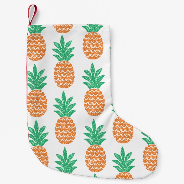 Ananas-Spiel: Fun Pattern Delight. Kleiner Weihnachtsstrumpf (Vorderseite)