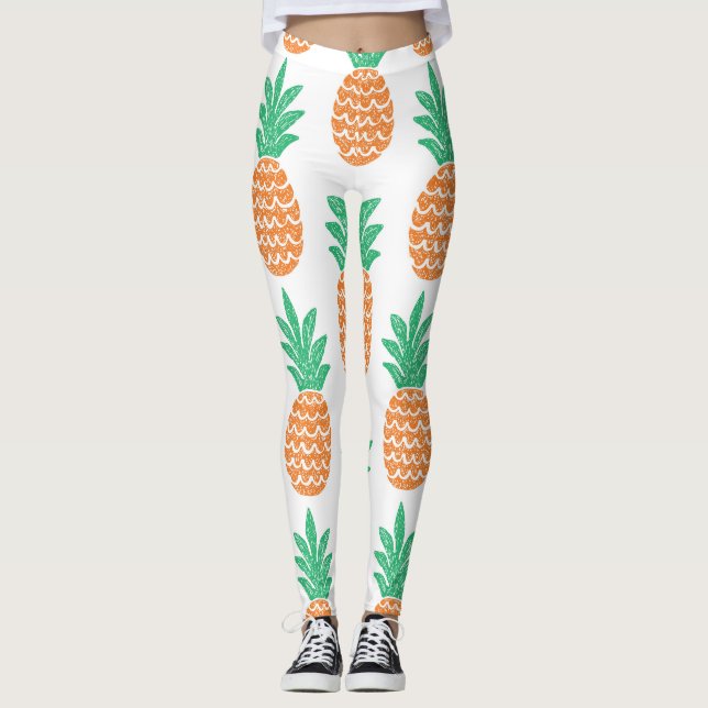 Ananas-Spiel: Fun Pattern Delight. Leggings (Vorderseite)