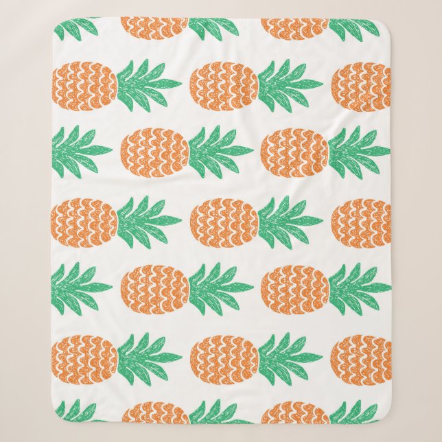 Ananas-Spiel: Fun Pattern Delight. Sherpadecke (Vorderseite)