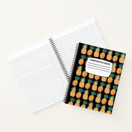 Ananas Spiralkomposition Notebook Notizbuch
