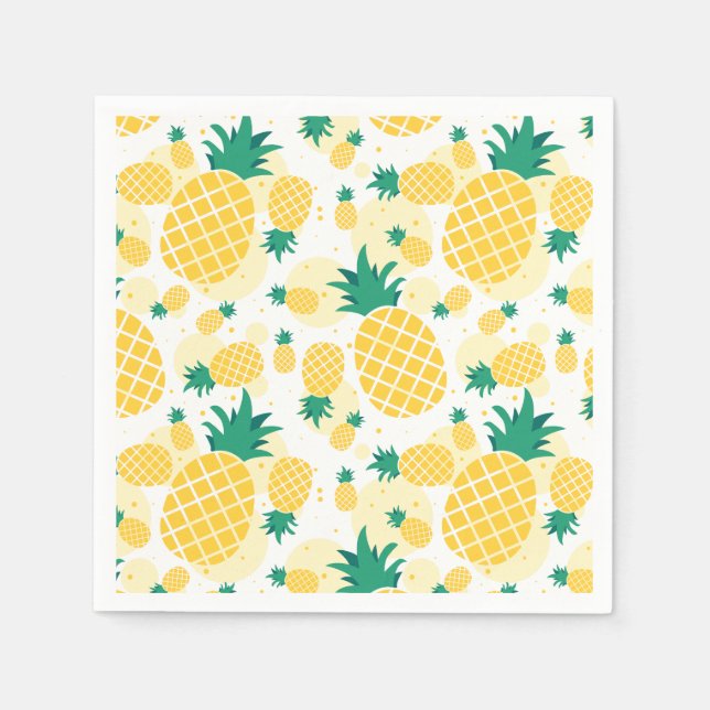 Ananas Standard Cocktail Papier Napkins Serviette (Vorderseite)
