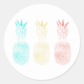 Ananas-Sticker, Tropengeschenk, Ananas Art Runder Aufkleber