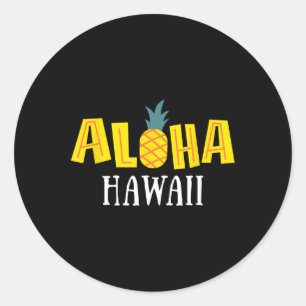 Ananas Strände Hawaii Sommerurlaub - Aloha H Runder Aufkleber
